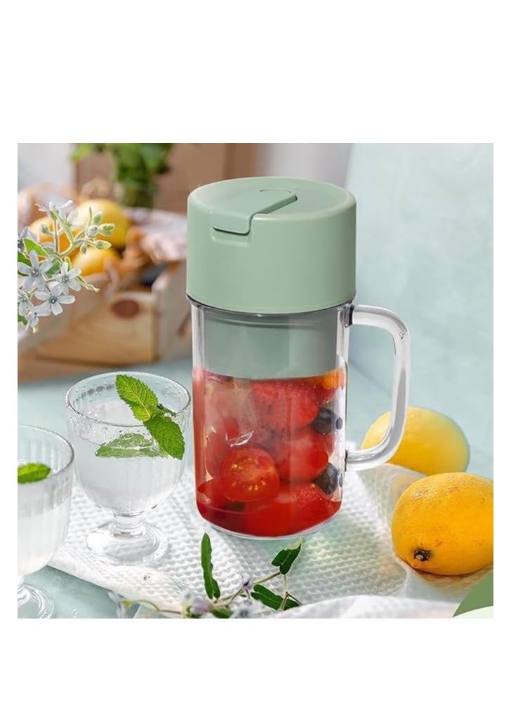 Generic - Generic Royadulex Blender, Royadulex Portable Blender Juicer Bottle, Royadulex Mason Juicer, Portable Blender Cup with Straw, Fresh Juice Blender Bottle, Portable Blender Personal Blender (Green) - Image 1