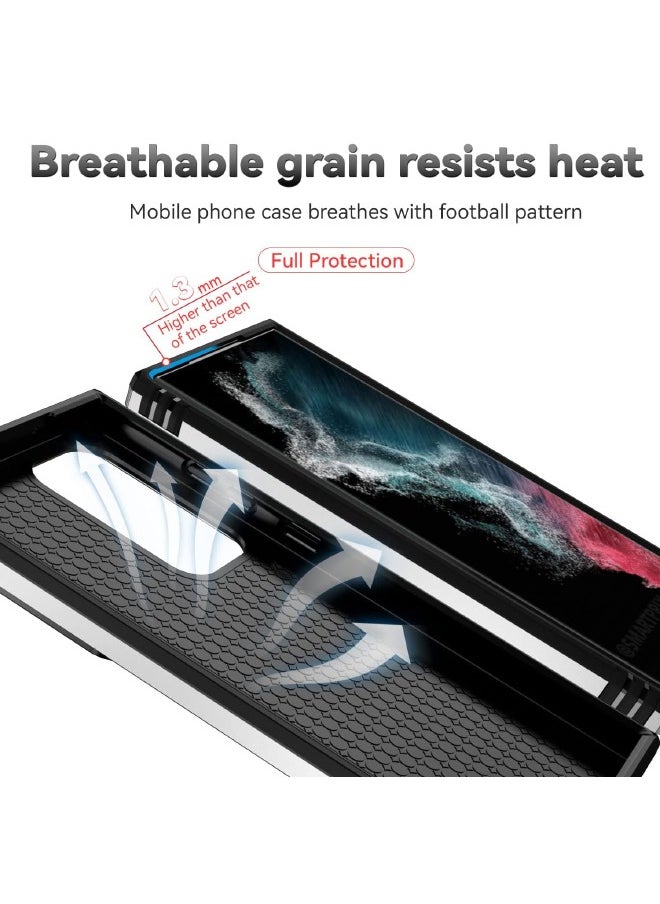 Generic - Samsung Galaxy S24 Ultra Case, Slide Camera Cover, Built-in 360° Rotate Ring Kickstand, Drop Proof Shockproof Test, Heavy Duty Shockproof Protective Case for Galaxy S24 Ultra 5G 2024, Sliver - Image 1