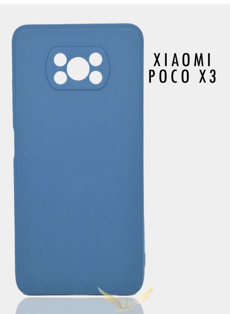 بورتوني جراب Poco X3 ، جراب واقٍ من السيليكون السائل مع حماية الكاميرا لهاتف Xiaomi Poco X3 - Image 1