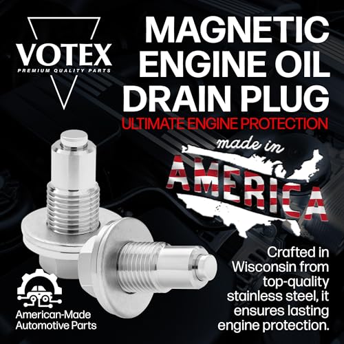 Votex - Made In USA - 1/2 X 20" Magnetic Engine Oil Drain Plug fits Buick, Cadillac, Chevrolet, Chrysler, Dodge, Ford, GMC, Jeep, Oldsmobile, Plymouth, Pontiac - Stainless Steel - Part Number DP004 - Image 2