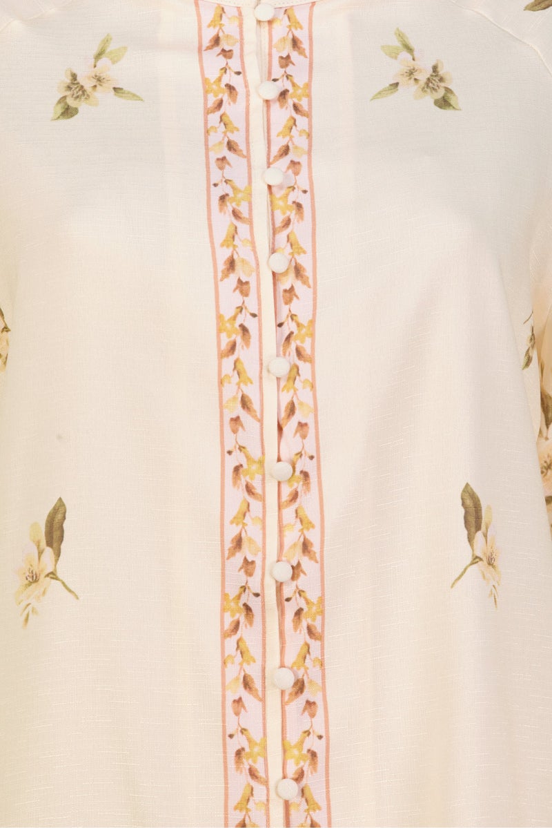 Kathy Ireland Women 2 Pcs Floral Print Shirt And Palazzo Pants Set, Multicolor - Image 5