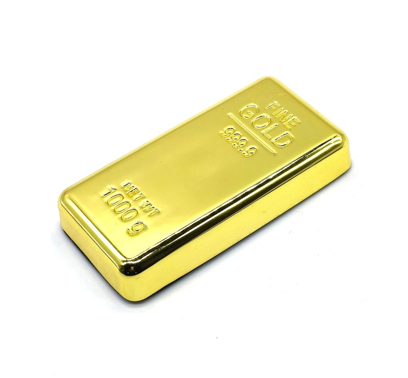 Awestuffs Glittering 24K Gold Finish Metal Bar Paper Weight for Home Office Use & Corporate Gift (1) - Image 1