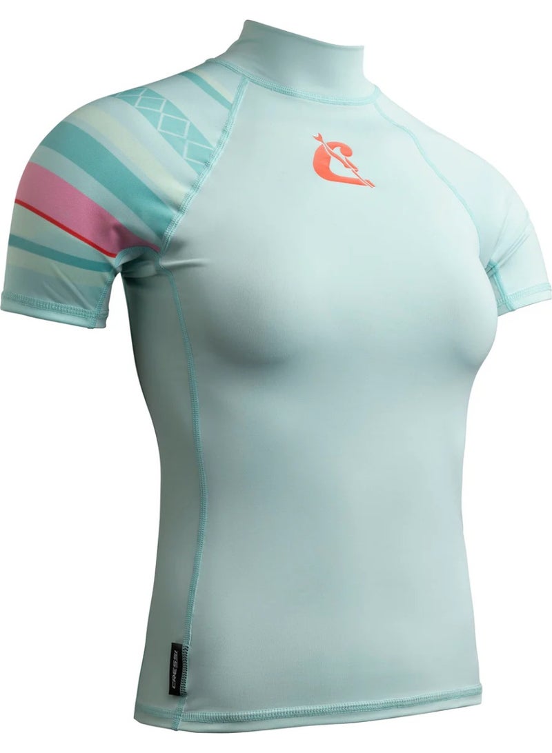 Cressi Shield Rashguard T-shirt Lady Aquamarine/Pink - Image 1