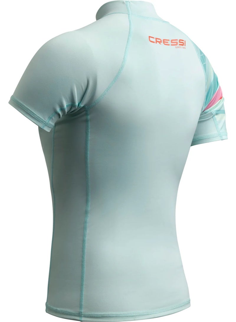 Cressi Shield Rashguard T-shirt Lady Aquamarine/Pink - Image 3
