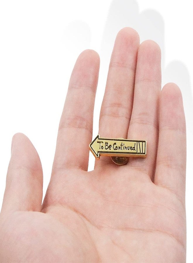 POYAMUSE Funny Anime To Be Continued Brooch Pin Badge - Cartoon Memorial Jewelry for Anime Fans-gold - Image 2