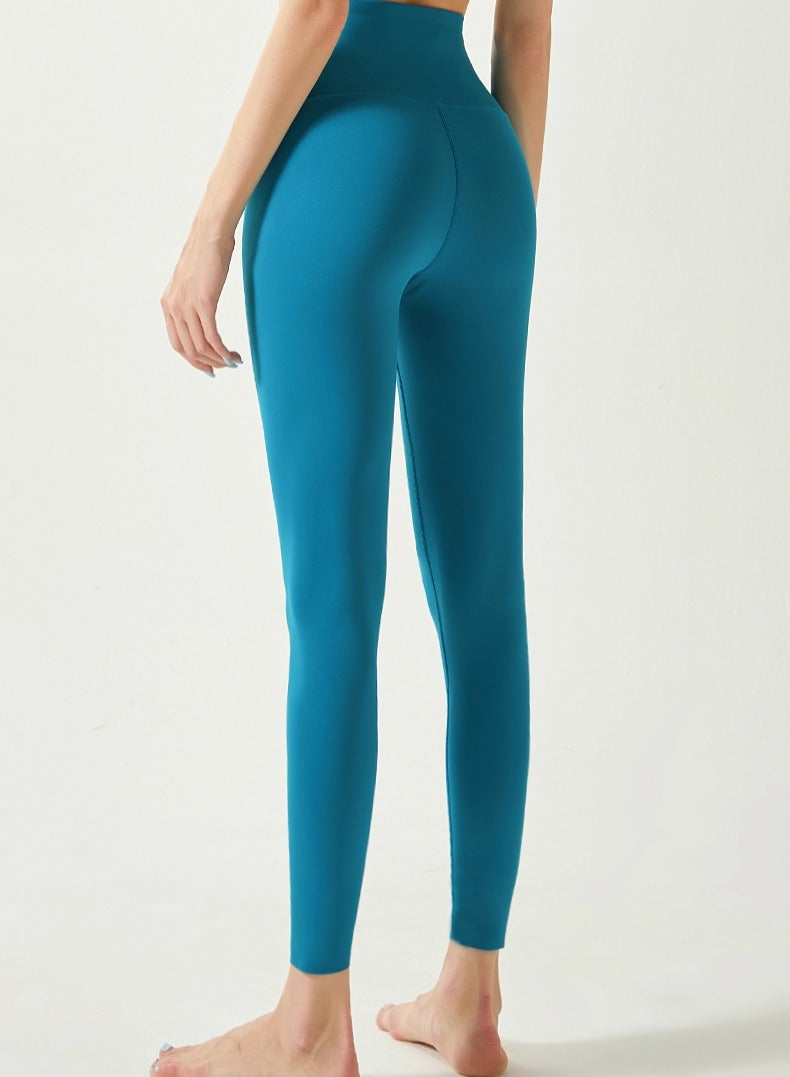 Loquat Women Quick Dry Breathable Yoga Leggings Blue  - Image 2