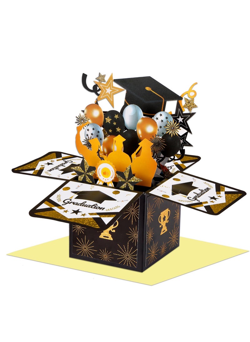 Zikra 3D Graduation Pop-Up Card - Congratulations Gift for Class of [Year] - Perfect Greeting Card for College & High School Graduates - Ideal for Sons, Daughters, Boys & Girls with Envelope - Image 1