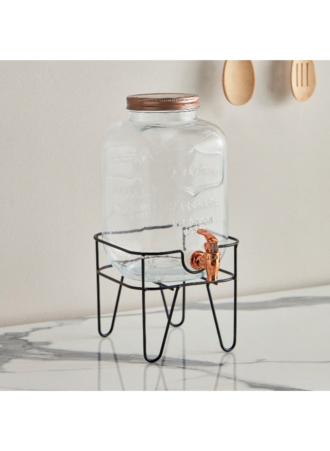 Home Box Aqua Glass Dispenser With Lid - Image 3