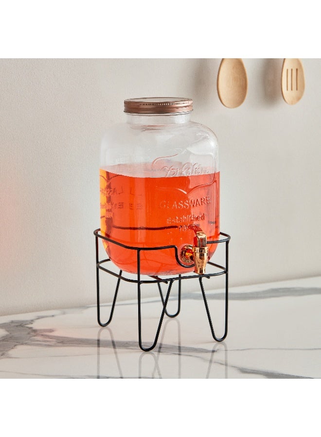 Home Box Aqua Glass Dispenser With Lid - Image 2