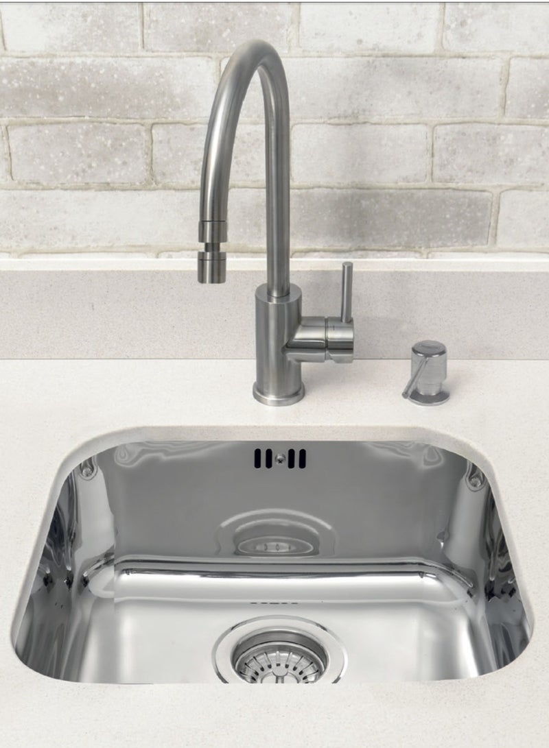 TRAMONTINA منذ 1911، صنع في البرازيل - وعاء لافينيا 40x34 سم 40 BL من الفولاذ المقاوم للصدأ بتشطيب مصقول مع مصفاة - Image 3