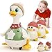 HOLA Baby Toys 612 Months Musical Dancing Duck Toy Set with Mama and Babys Tummy Time Toys Crawling and Interaction Modes 1 Year Old Girl Boy Baby Stocking Stuffers - Image 3