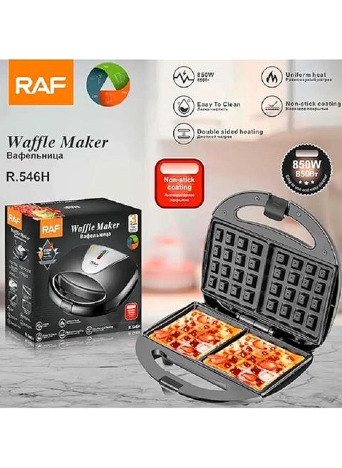 Waffle Maker/Non-Stick/Power Indicator/Double Side Heating/LED Lamp- 850 W(R-546H)