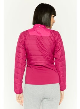 Brooks Women Sportswear Fit Long Sleeve Outdoor Jacket, Dark Pink  - Image 4