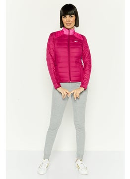 Brooks Women Sportswear Fit Long Sleeve Outdoor Jacket, Dark Pink  - Image 2