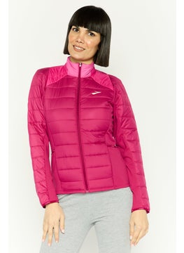 Brooks Women Sportswear Fit Long Sleeve Outdoor Jacket, Dark Pink  - Image 1