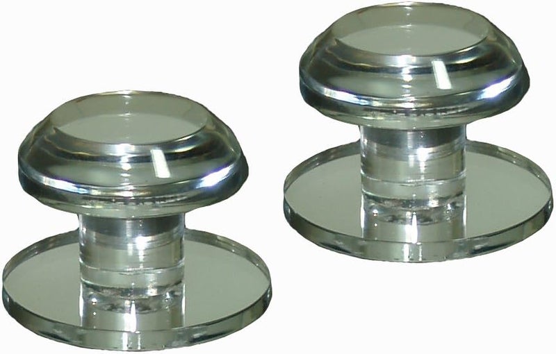 Mirart 1 Pull Handle Self Stick Round Acrylic Mirror Beveled Knob 2 Pack