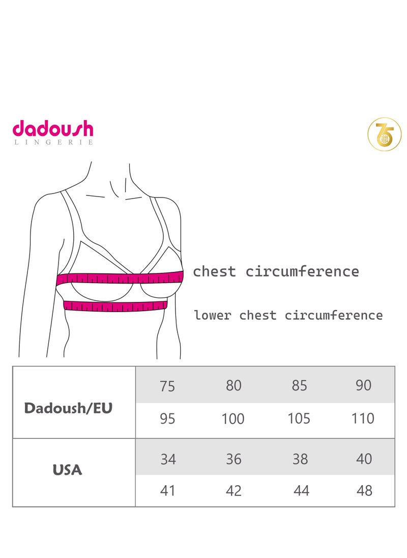 Dadoush - Women's unlined, wire-free bra with a comfortable T-shirt bra for excellent support and coverage - Image 1
