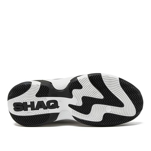 SHAQ Devastator 2.0 High Top Basketball Shoes for Men, Indoor or Outdoor Court Basketball Mens Sneakers - Black, White, Green or Blue Size 8 to 13 - Black/White, 10.5 Medium - Image 5