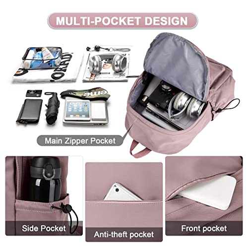 UPPACK Backpack Lightweight bag Waterproof college backpack for cute Aesthetic backpack Casual Daypack for Men Women(Purple) - Image 5