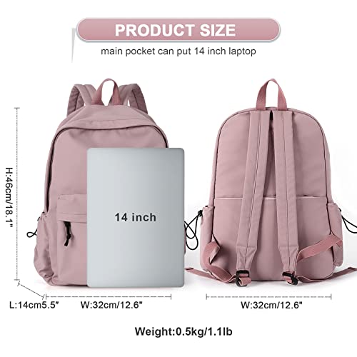 UPPACK Backpack Lightweight bag Waterproof college backpack for cute Aesthetic backpack Casual Daypack for Men Women(Purple) - Image 3