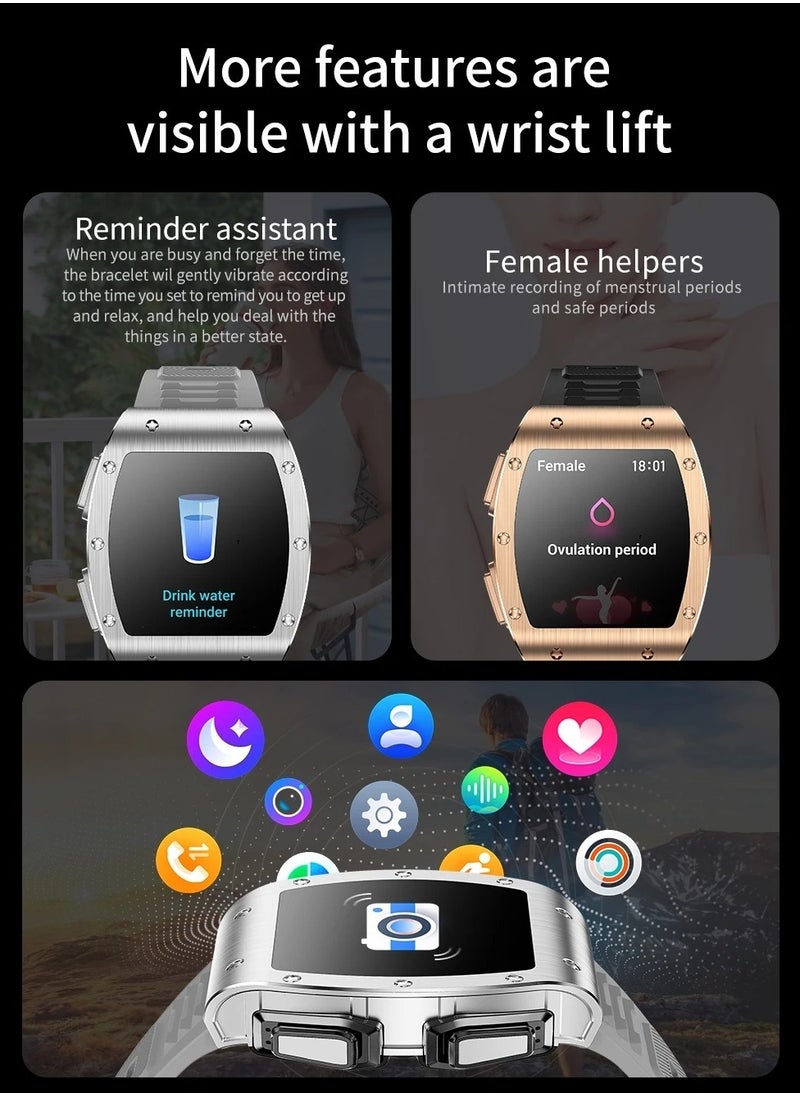 AROAQ - JM09 TWS Smart Watch Wireless Earphones 2 in 1 Bluetooth Call Earphones Music Playing Sports Fitness - Image 1