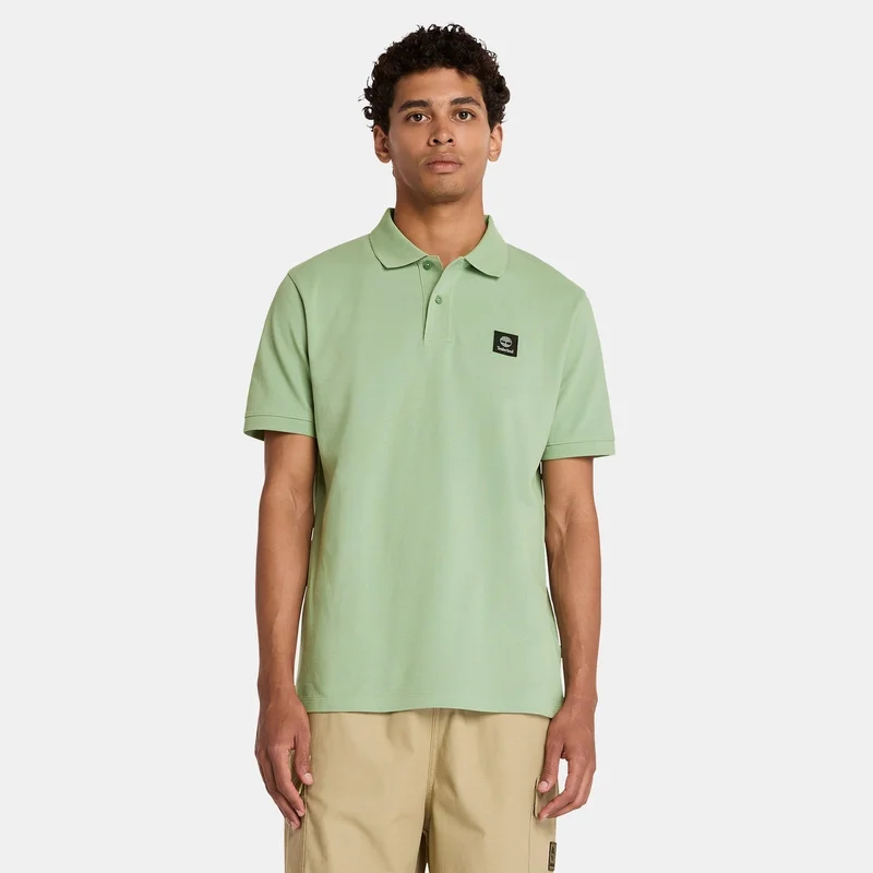Timberland Men's Woven Badge Polo Shirt