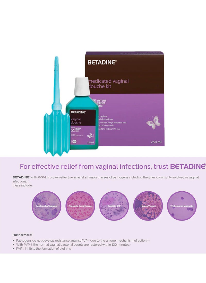 BETADINE Medicated Douche Kit 250Ml  - Image 2