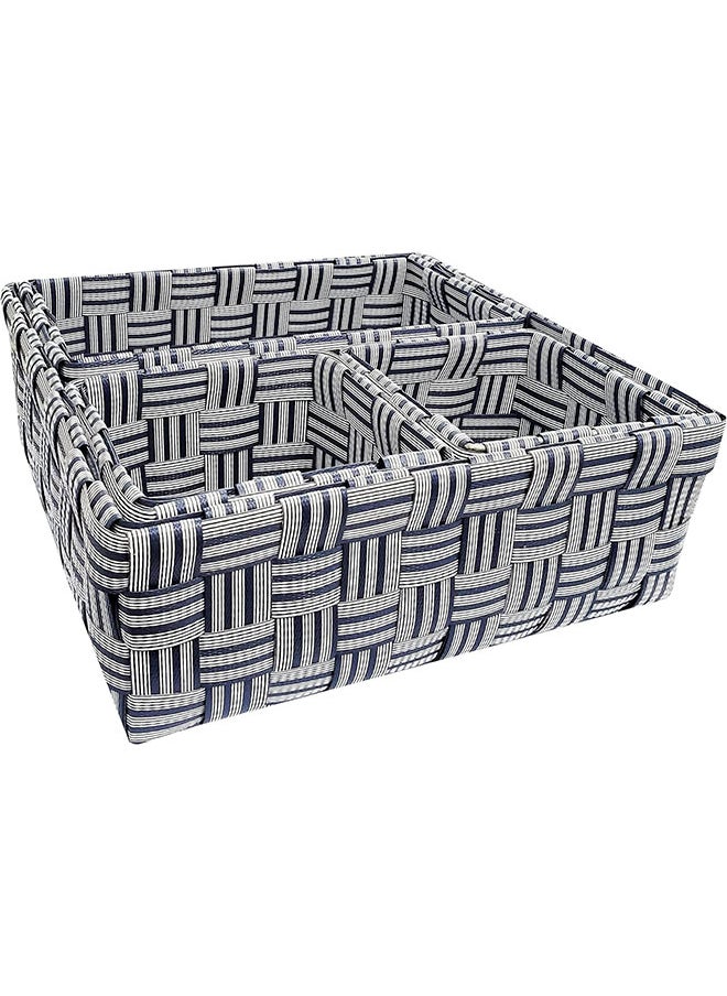 Home Pro - Organizer Basket 4-Pieces SetSturdy Lightweight and Easy to Maintain Ideal for clothes office stationery makeup items Basket Organizer Rectangular Premium - Image 1