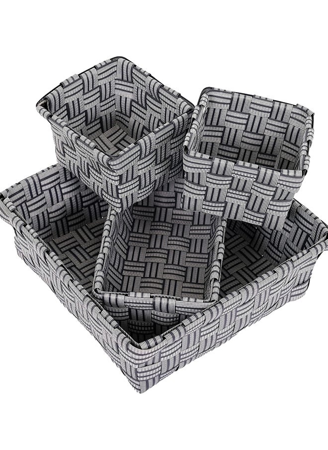 Home Pro - Organizer Basket 4-Pieces SetSturdy Lightweight and Easy to Maintain Ideal for clothes office stationery makeup items Basket Organizer Rectangular Premium - Image 1
