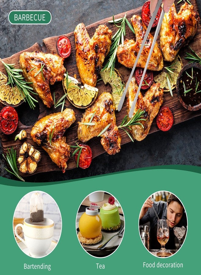 Perthlin 2 Pieces 12 Inch Tweezer Tongs Extra-long Kitchen Stainless Steel Cooking Tweezers with Round Tip Cooking Tongs for Grill, BBQ, Pasta - Image 5