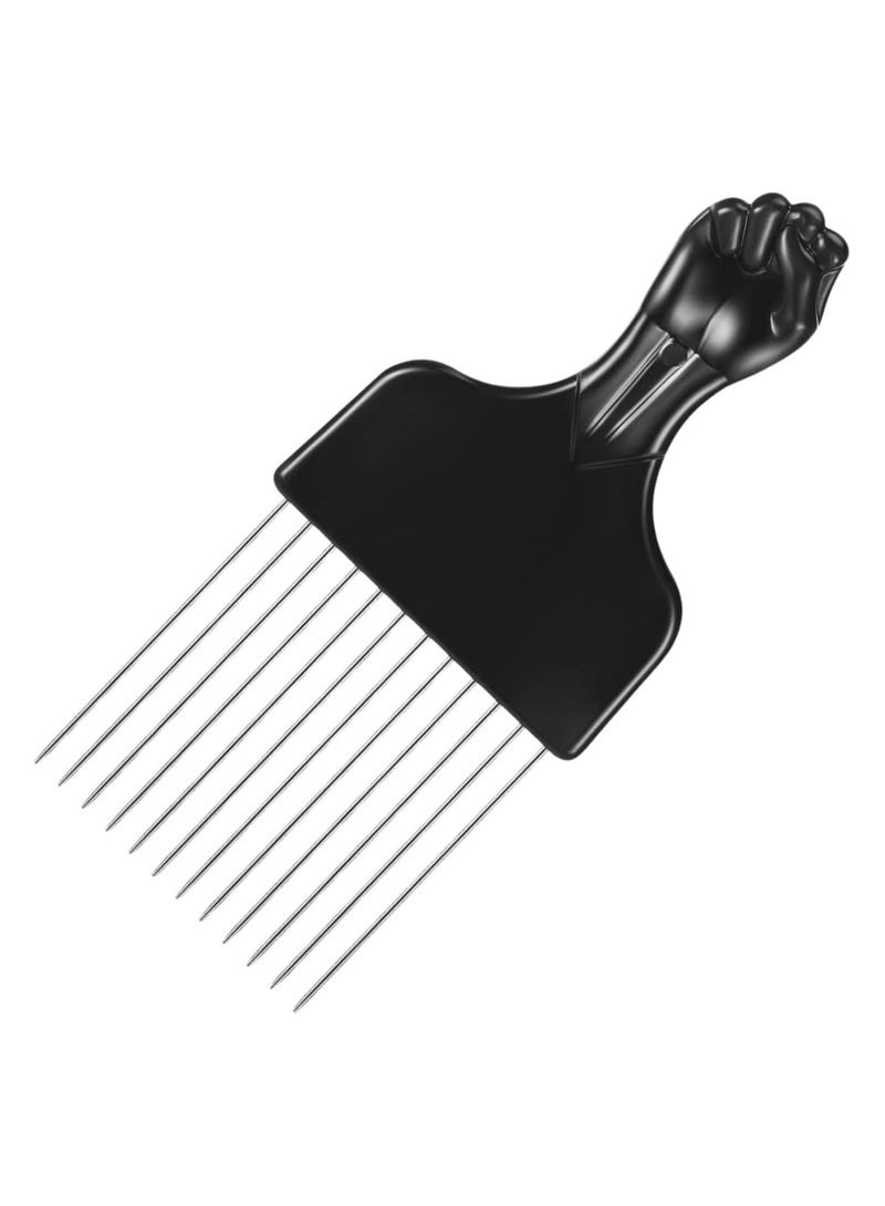 Wide Tooth Stainless Steel Metal Comb Hair Styling Tool Grip Comb - Image 1