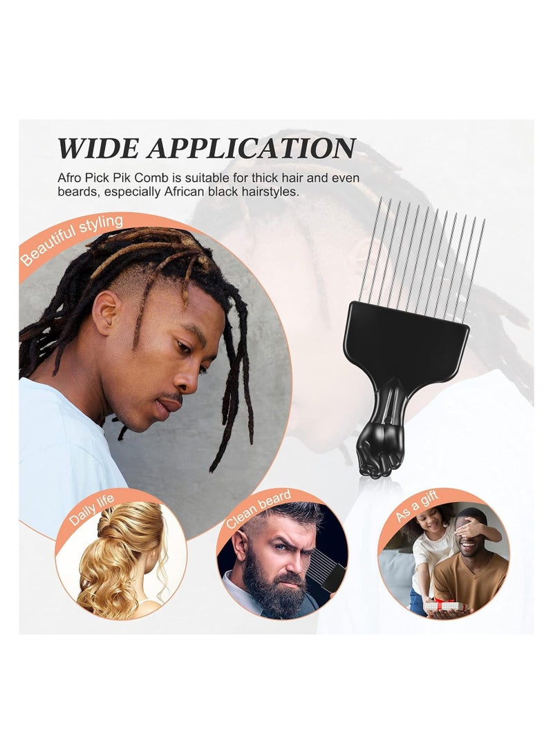 Wide Tooth Stainless Steel Metal Comb Hair Styling Tool Grip Comb - Image 3