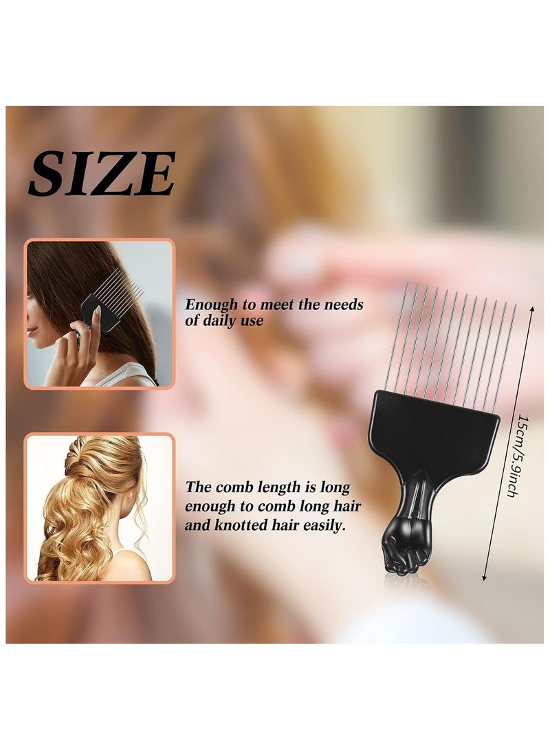 Wide Tooth Stainless Steel Metal Comb Hair Styling Tool Grip Comb - Image 5