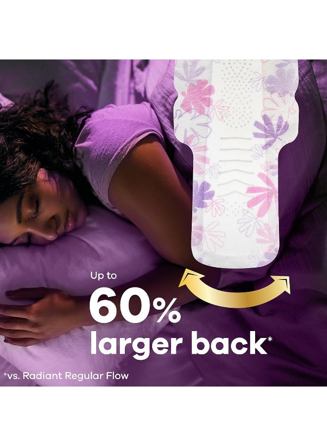 Always Radiant Flexfoam Pads for Women, Size 5, Extra Heavy Overnight Absorbency, With Wings, Scented, 18Count - Image 5