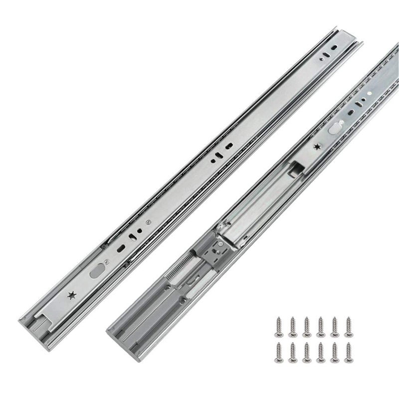 LONTAN 1 Pair Side Mount Heavy Duty Drawer Glides 22 inch Soft Close Drawer Slides 100 LB Capacity Ball Bearing Full Extension Cabinet Rails - Image 1