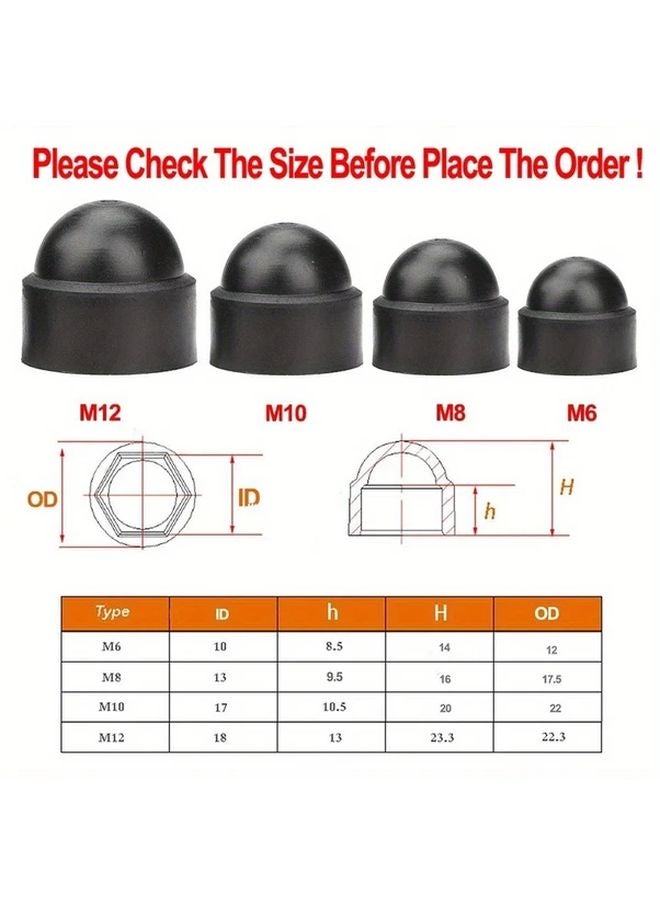 12Pcs M6 M8 M10 M12 Screw Protection Caps Plastic Hexagonal Covers For TOYOTA Models - Image 3