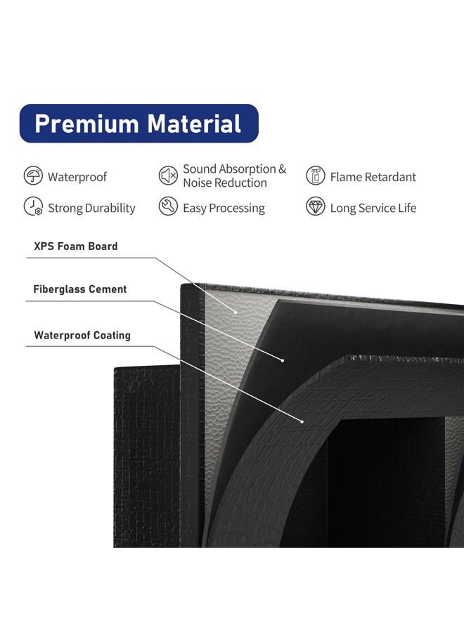 Bernkot Tile Ready Shower Niche, Interior 5.5'' x 6.5'' Shower Footrest Niche for Bathroom Shower Wall, Small Pre-fabricated Wall Niche Ready to Tile (5.5'' x 6.5'') - Image 3