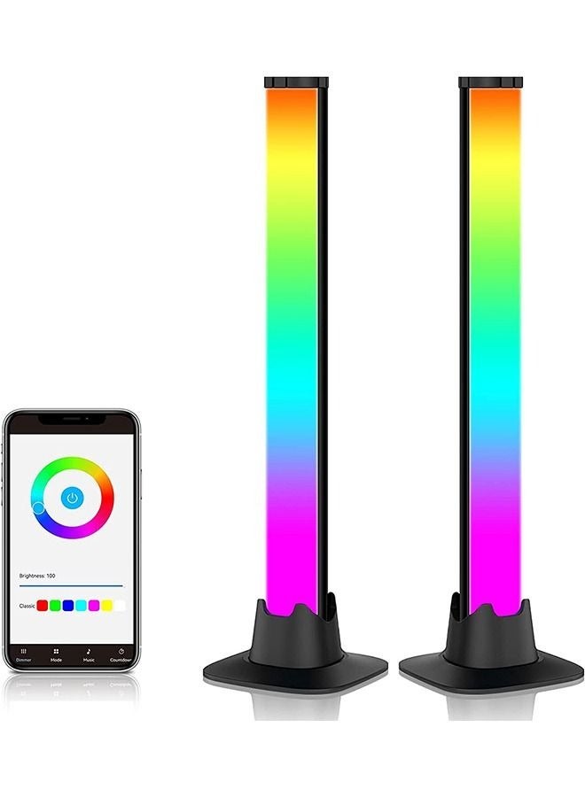 Smart RGB LED Light Strip 🌈 9 Modes & 18 Colors 🎶 Bluetooth App Control, Freely Combinable – Gaming, TV, Computer & Room Decoration [2-Pack] - Image 2