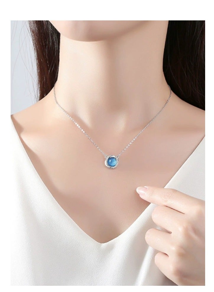 Heart of the Ocean Sterling Silver 925 Necklace for Women  - Image 4