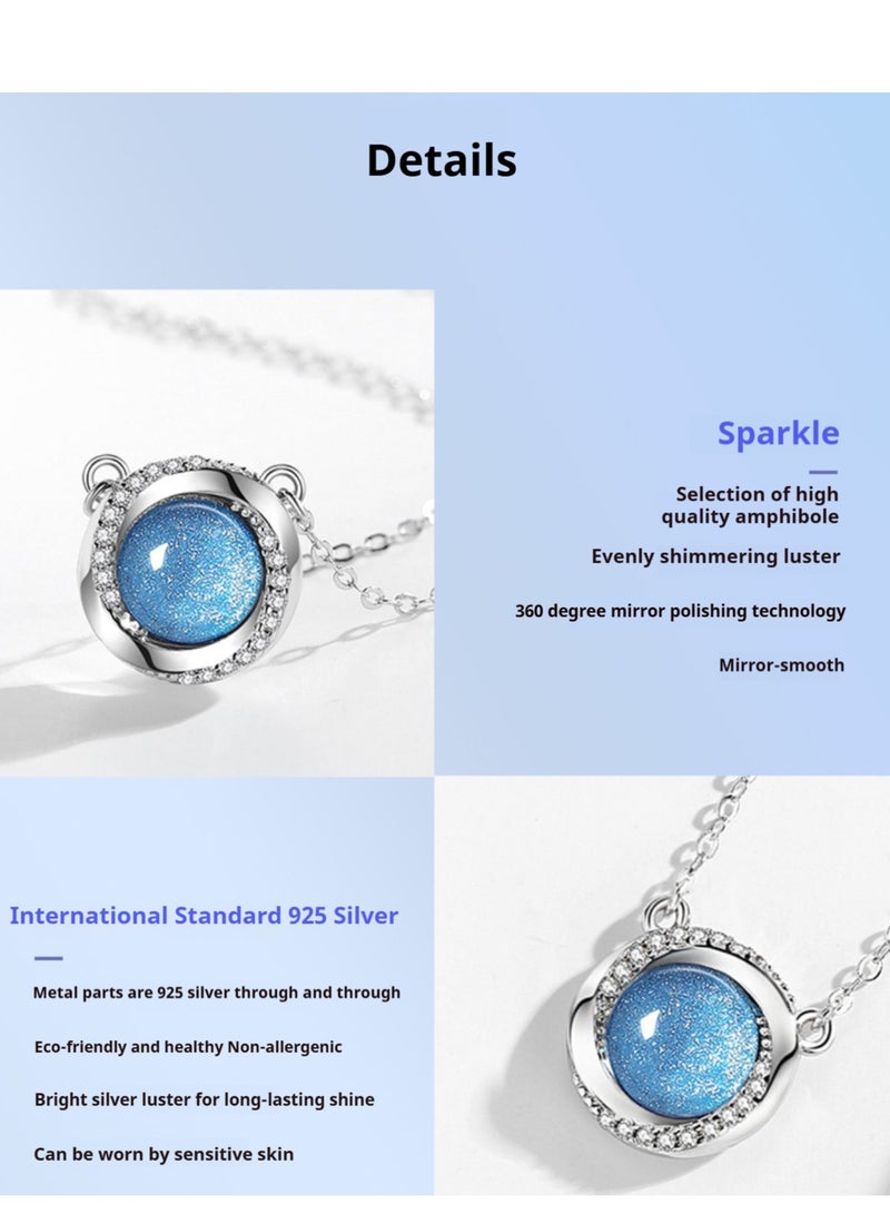 Heart of the Ocean Sterling Silver 925 Necklace for Women  - Image 5