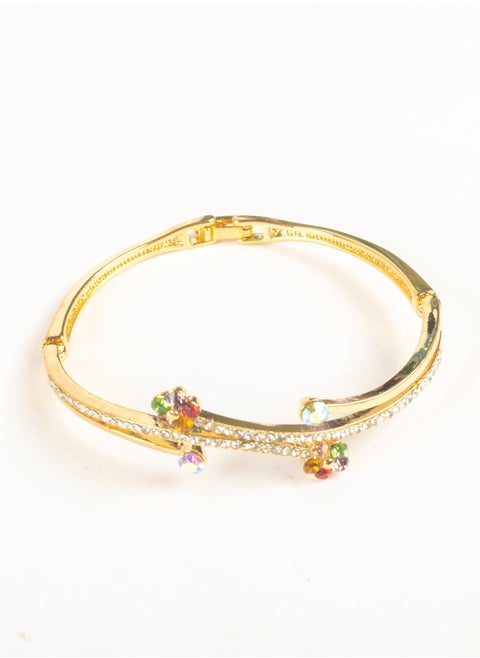 Multi Colored Zirconic Platinum Bracelet