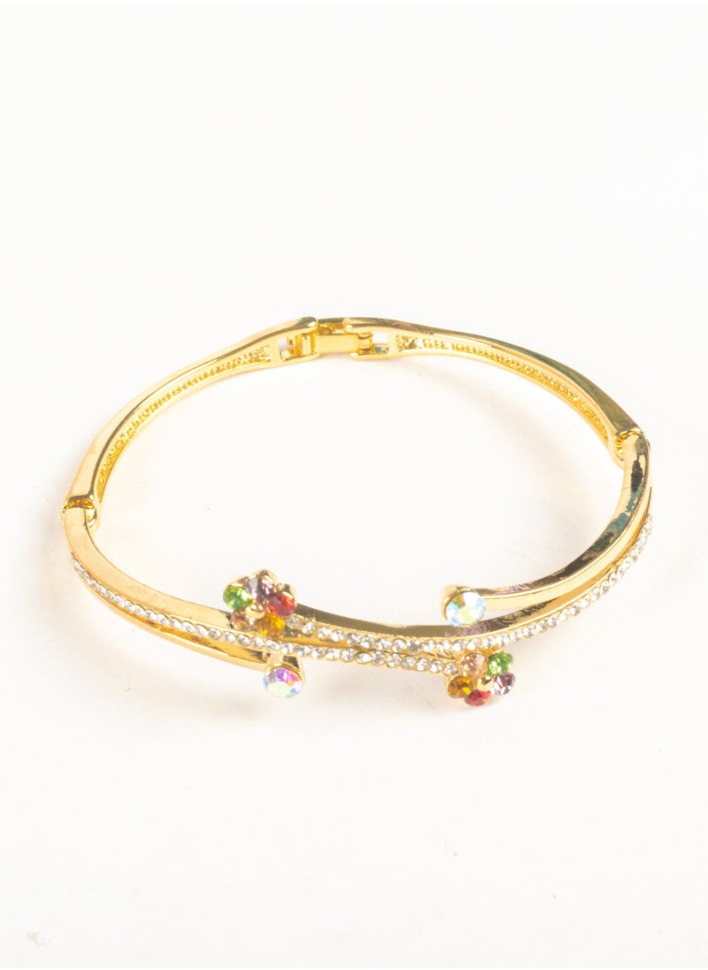 The Black Pearl Accessories - Multi Colored Zirconic Platinum Bracelet - Image 1