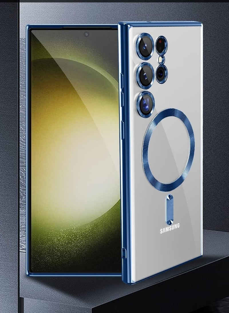 بورتوني جراب Galaxy S23 Ultra MagSafe مع واقي عدسة الكاميرا المغناطيسي الشفاف الحماية الكاملة بطلاء مضاد للخدش رفيع رفيع لهاتف Samsung Galaxy S23 Ultra - Image 5