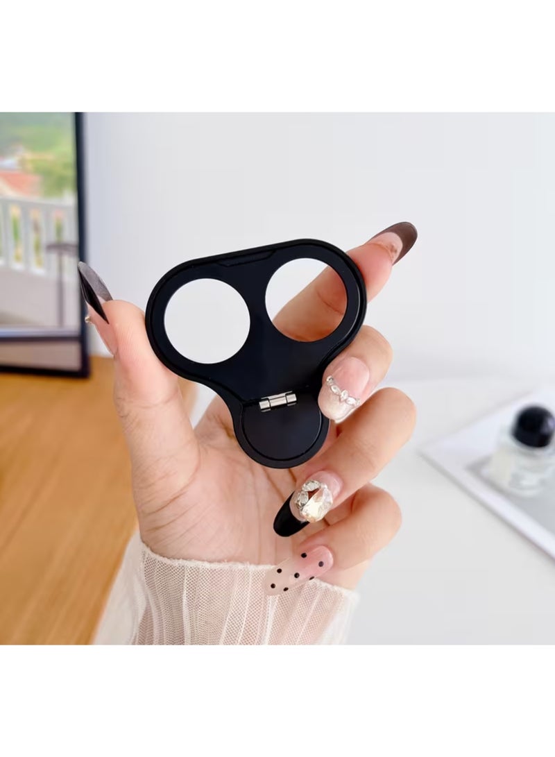 حامل حلقي للهاتف، مسند إصبع قابل للطي، دوار 360 درجة، حامل خلفي للهاتف، مناسب للمكتب، متوافق مع الهواتف (أسود) - Image 1