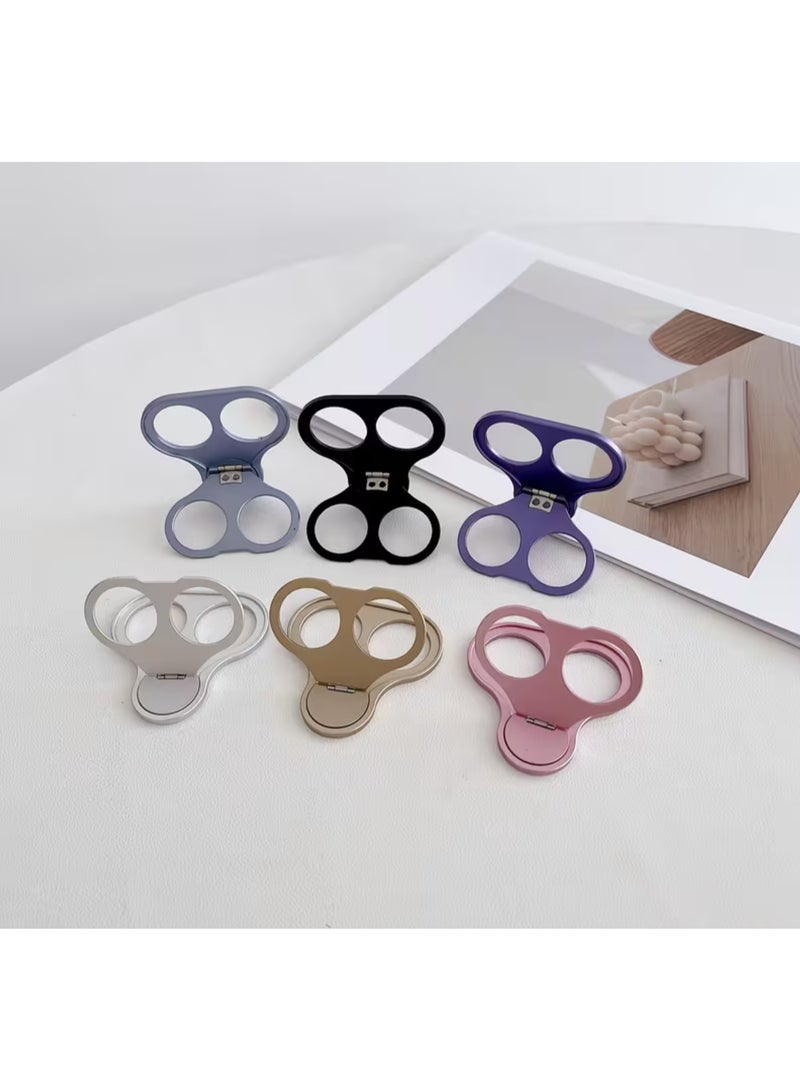 حامل حلقي للهاتف، مسند إصبع قابل للطي، دوار 360 درجة، حامل خلفي للهاتف، مناسب للمكتب، متوافق مع الهواتف (أسود) - Image 3