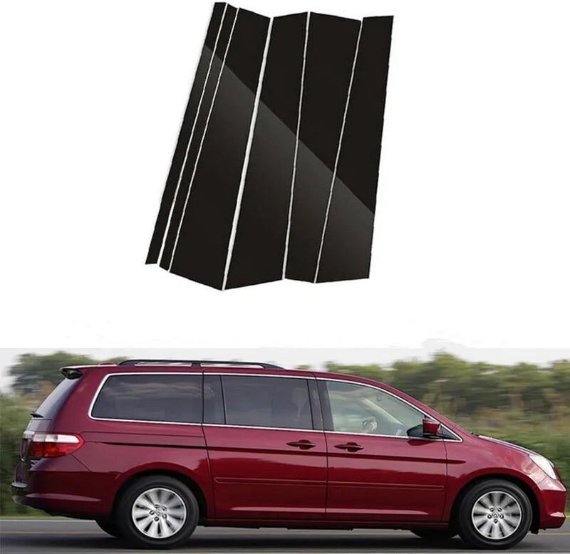 RONTCOS Gloss Black Door Window Trim for Honda Odyssey - Image 1