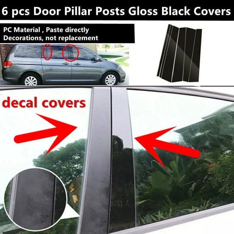 RONTCOS Gloss Black Door Window Trim for Honda Odyssey - Image 5