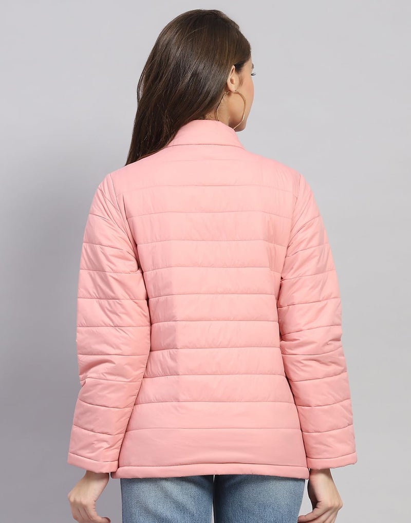 Rockit from House of Monte Carlo Womens Pink Solid Mock Neck Full Sleeve Jacket (2240102635-6-36) - Image 4