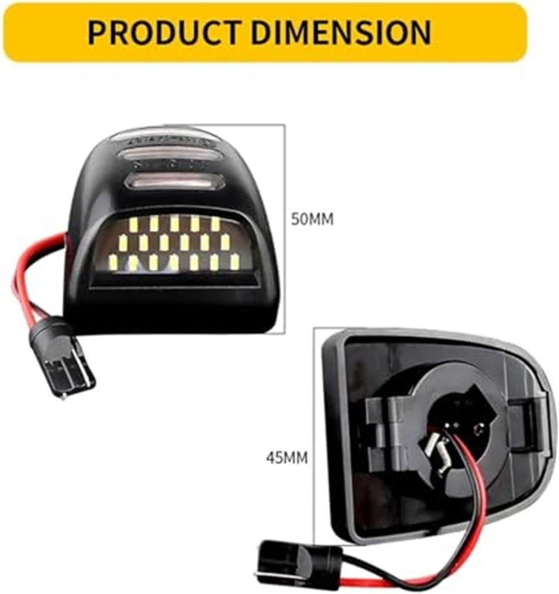 Wivplex 2Pcs 12V 6000K License Plate Lights for Chevy - Image 5