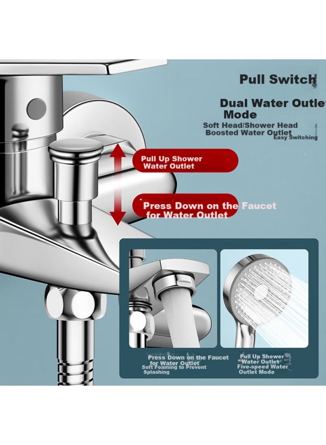 Larsd Shower Faucet Mixer Set With Handheld Shower Head Cold Hot Triple Bath Shower Switch Bathtub Faucet Ld87041 - Image 4